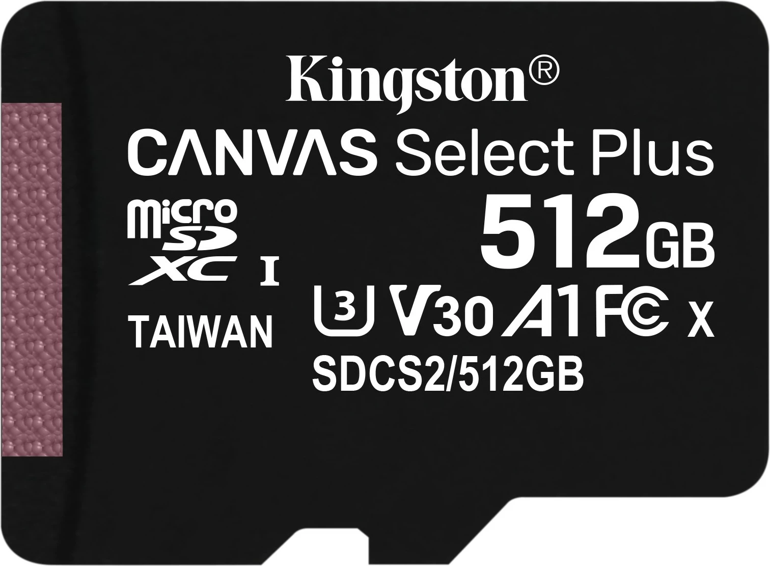 MicroSDXC Kingston Canvas Select Plus 512GB, Class 10, UHS-I, e zezë