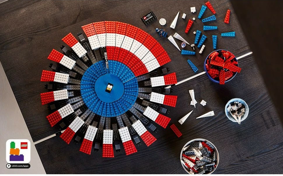 Set ndërtimi LEGO Marvel Super Heroes Captain America's Shield, 3128 pjesë, Multikolor