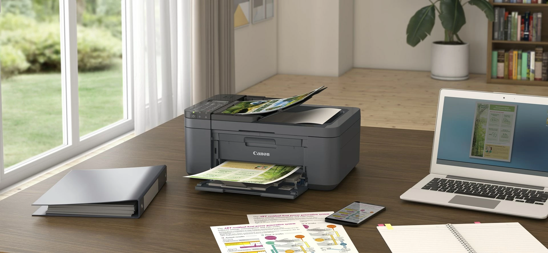 Printer multifunksional Canon PIXMA TR4755i, Inkjet, Wi-Fi, i zi
