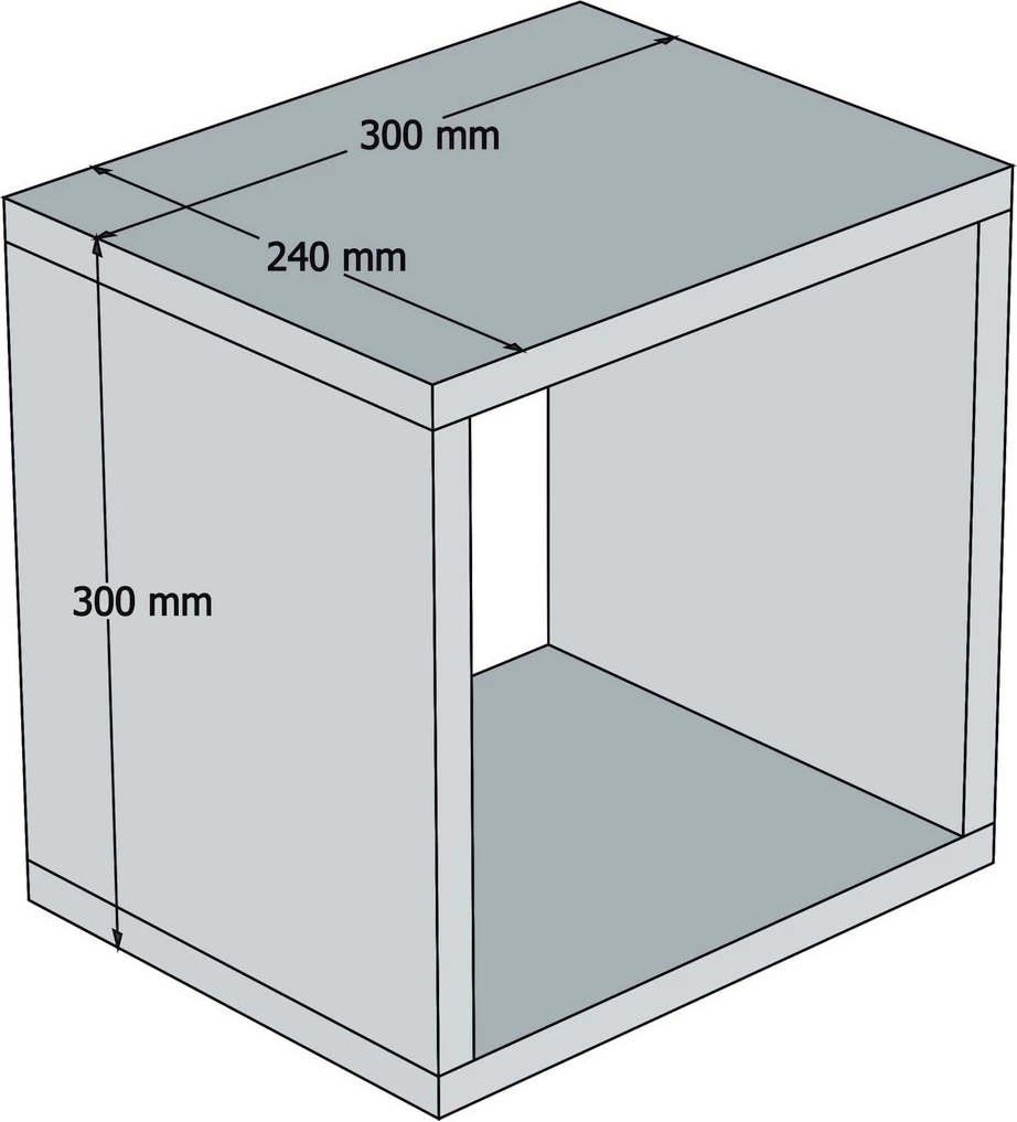 Raft muri, formë kuti, krem, Skye Decor, 5 copë