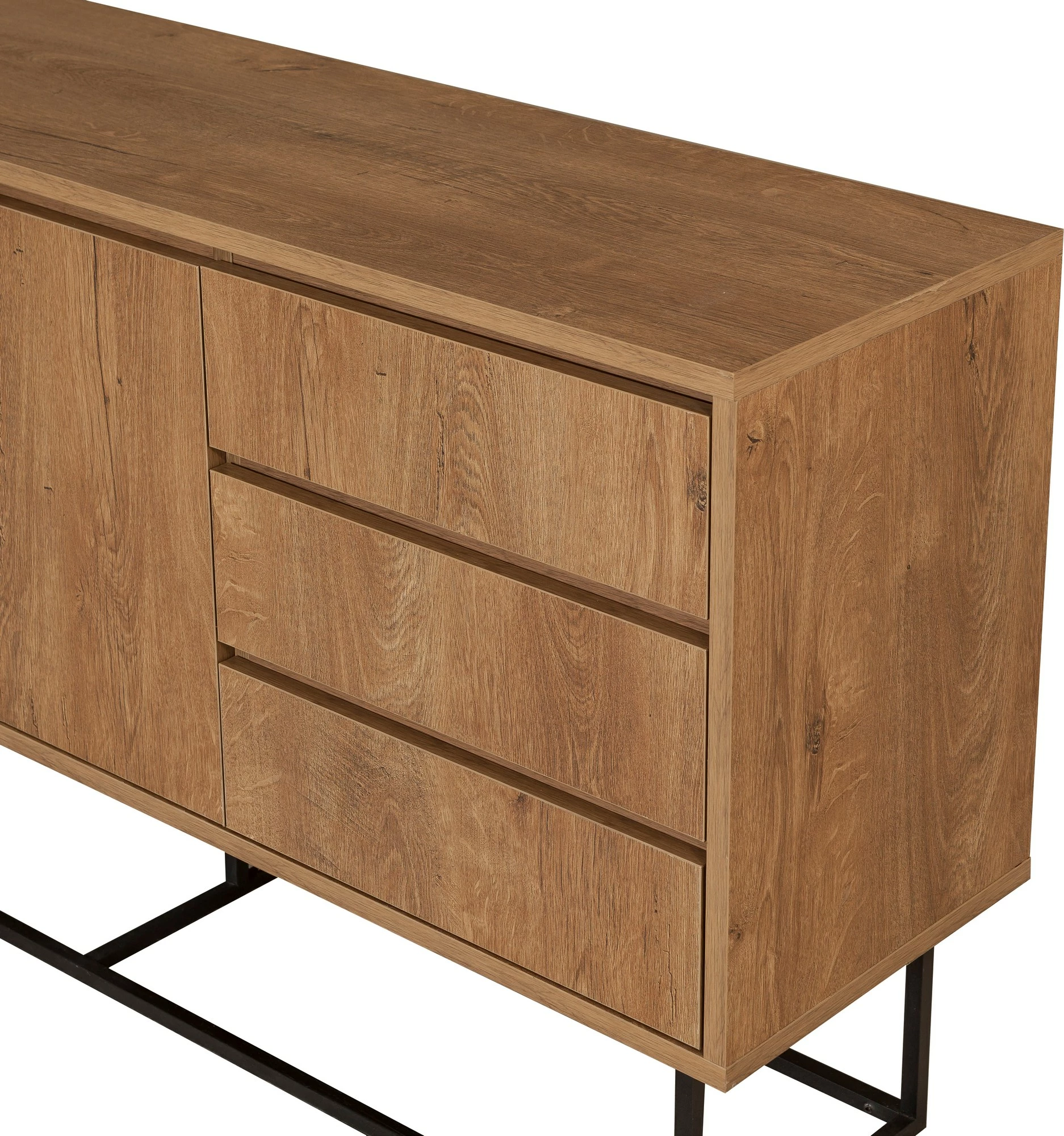 Set mobiljesh për dhomë dite Skye Decor, Laxus Takım 2, ngjyrë arrë dhe e zezë