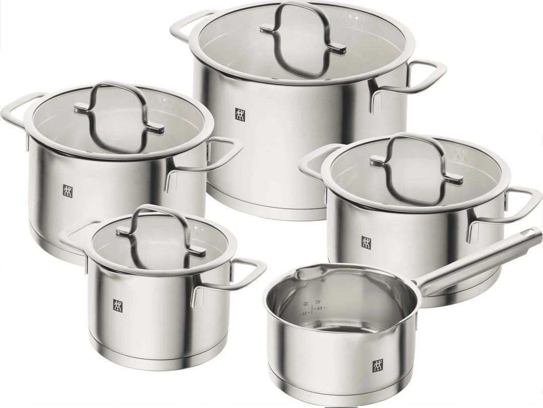 Set tenxheresh Zwilling TrueFlow 66920-005-0 5 copë, inoks 18/10, për induksion, diametra 16/20/24 cm, kapacitete 1.5–6 L, inox, set 5 copë