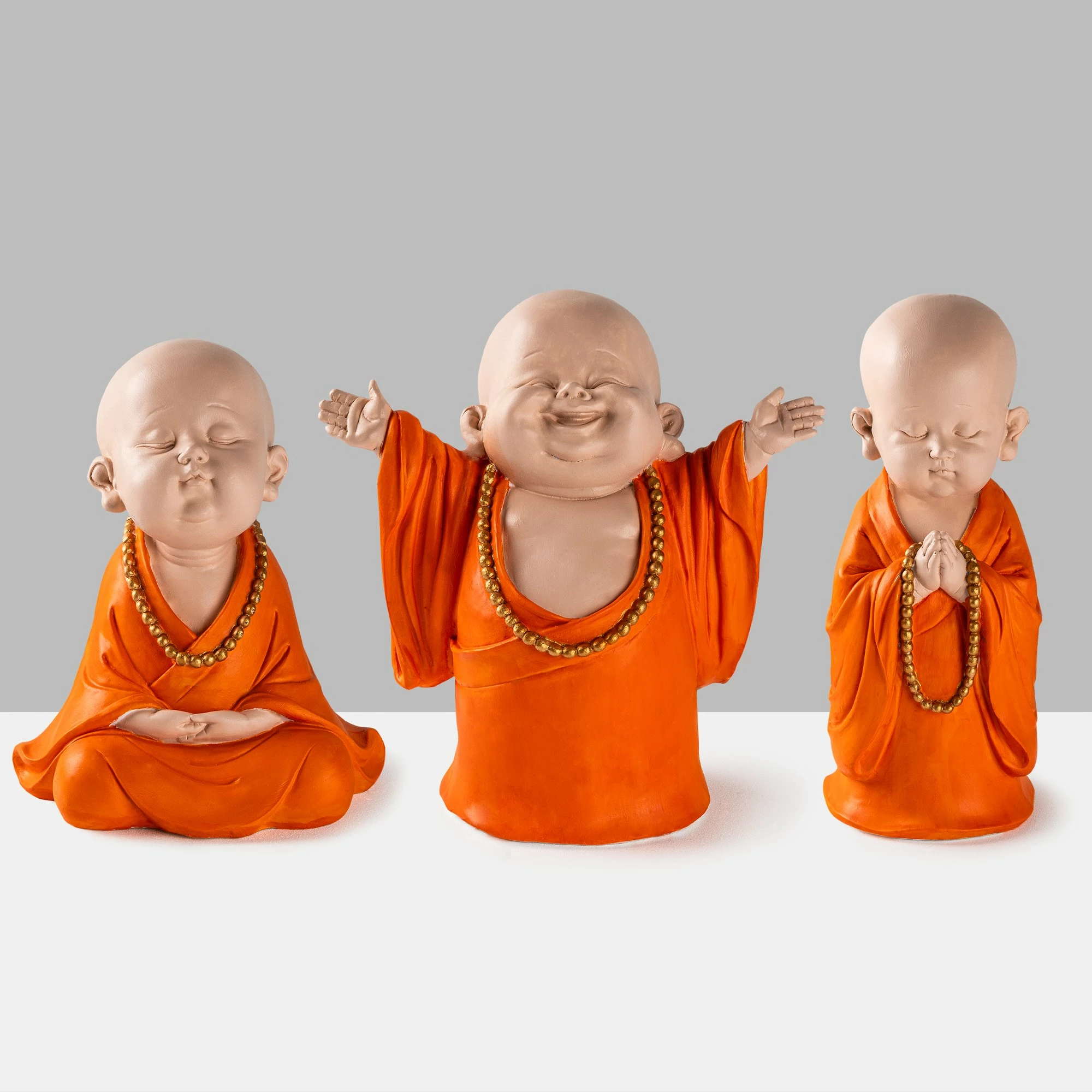 Set dekorativ me figura budiste, shumëngjyrëshe, Yak-045