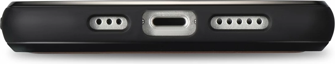 Mbështjellës iCarer për iPhone 14, lëkurë natyrale, Kafe