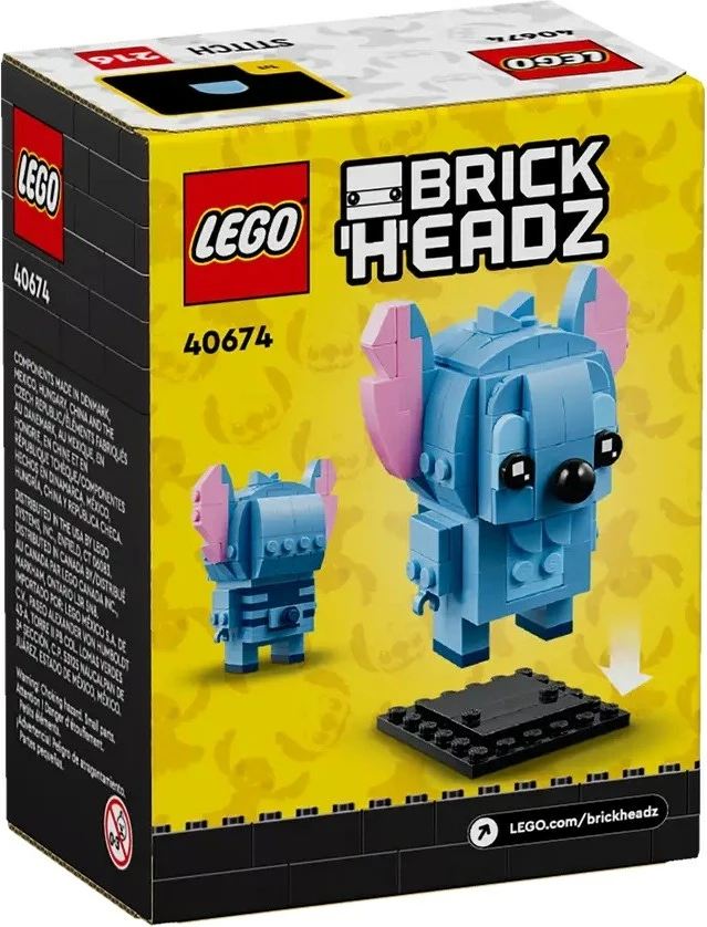 Lodra LEGO BrickHeadz Stitch, 216 pjesë, Blu dhe Rozë