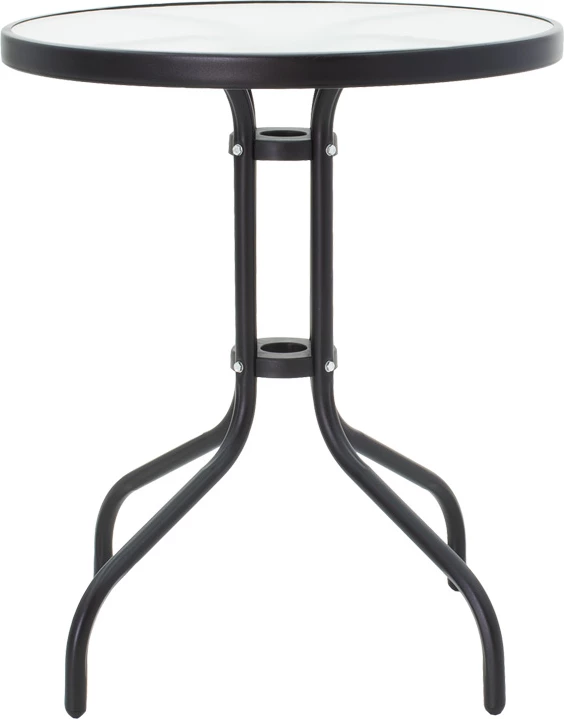 Set tavoline me karrige për terasë, Watson-Monasty, metal i zi, 3 copë