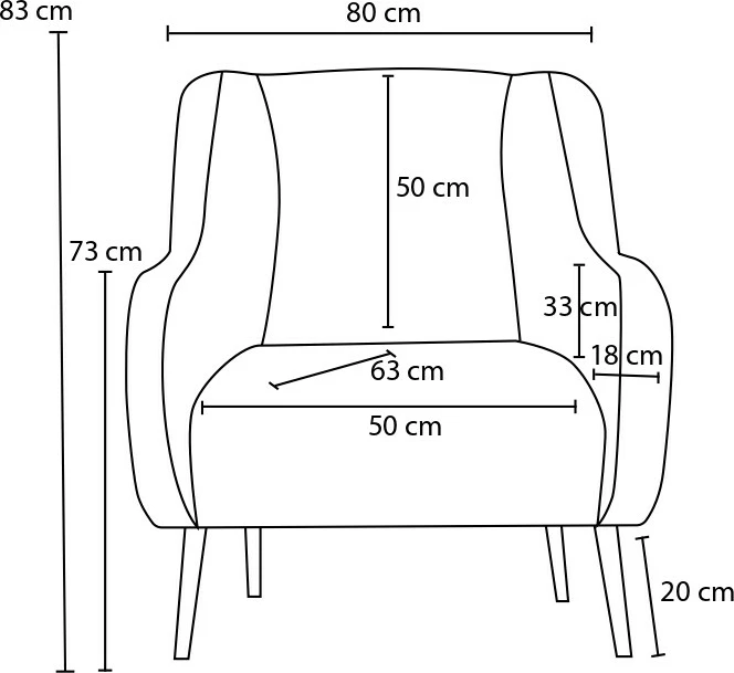 Karrige një vendëshe Revos, kafe, Atelier del Sofa