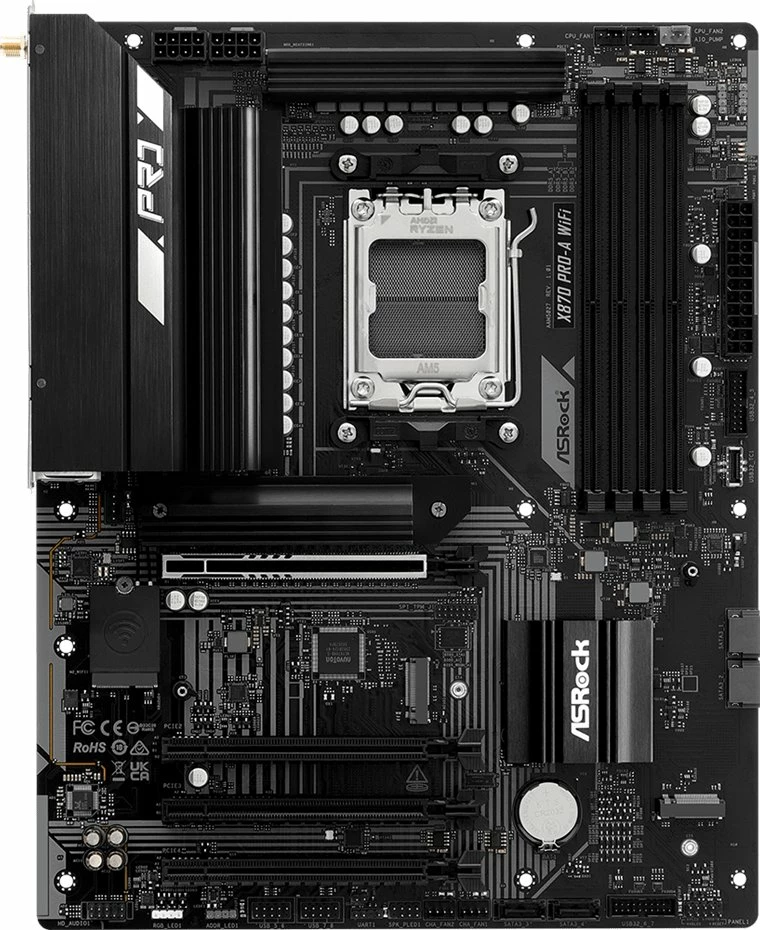 Pllakë amë ASRock X870 Pro-A WiFi ATX DDR5, e zezë