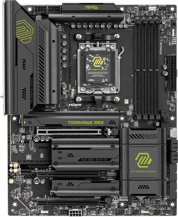 Pllakë amë MSI MAG B850 TOMAHAWK MAX WIFI, Socket AM5, ATX, e bardhë