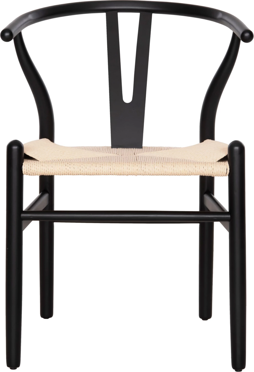 Karrige për ngrënie, dru ahu, ngjyrë e zezë-bezhë, FH8695.03, 54.5x53x75 cm