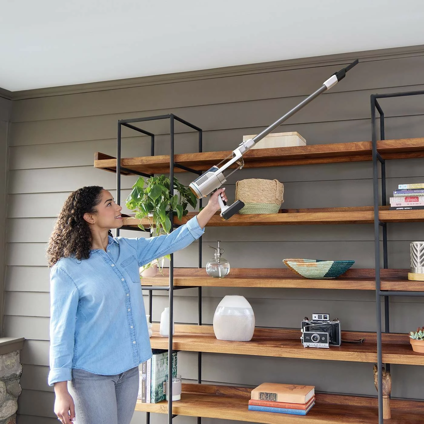 Fshesë elektrike Shark BU3521EU, 2-në-1, pa qese, blu, bardhë