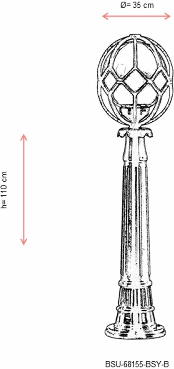 Llambë dyshemeje për jashtë, Opviq, BSU-68155-BSY-B