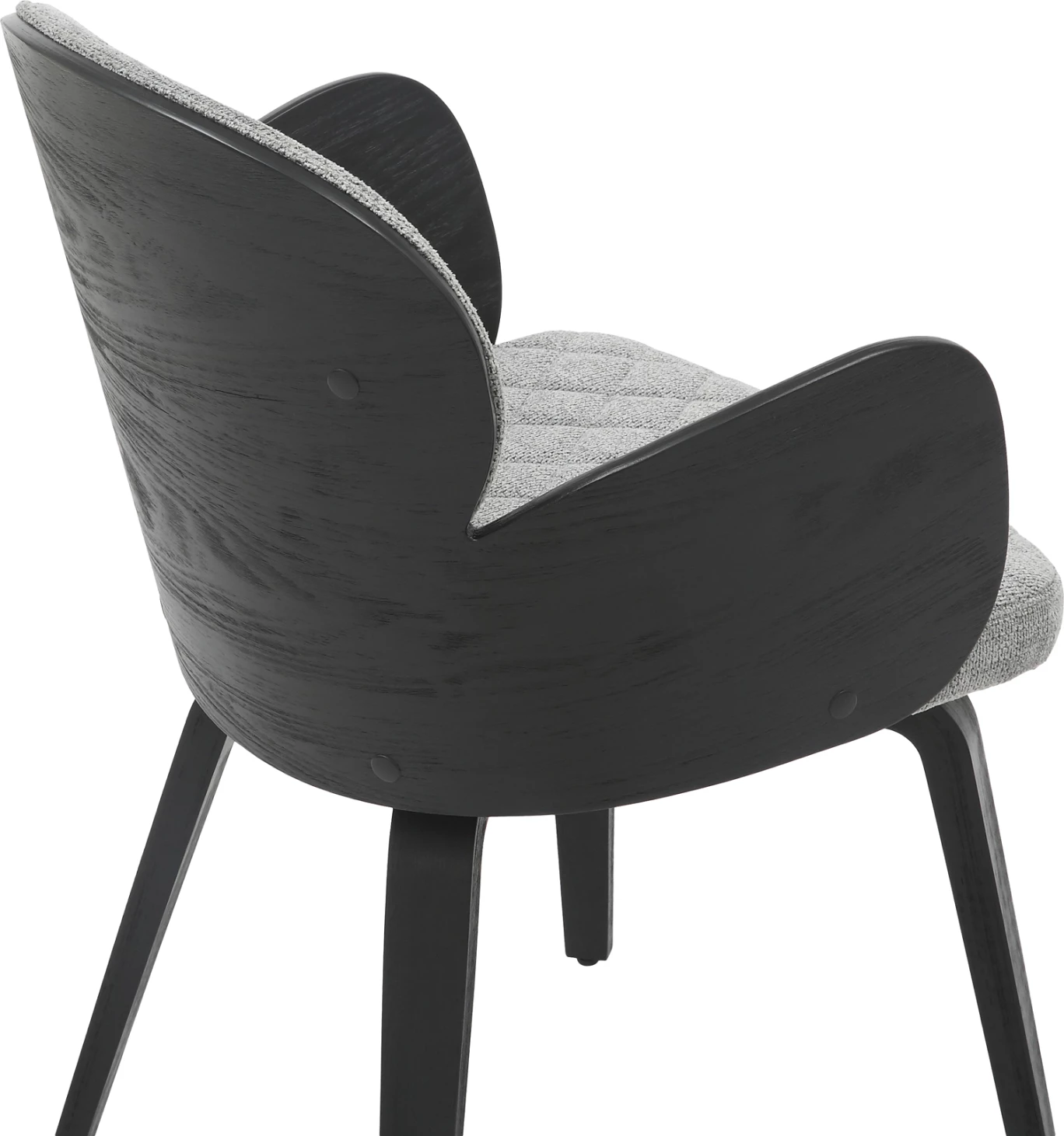 Karrige për ngrënie DARNELL FH9974.02 dru i përpunuar ngjyrë zezë-gri 56x56x83Hcm