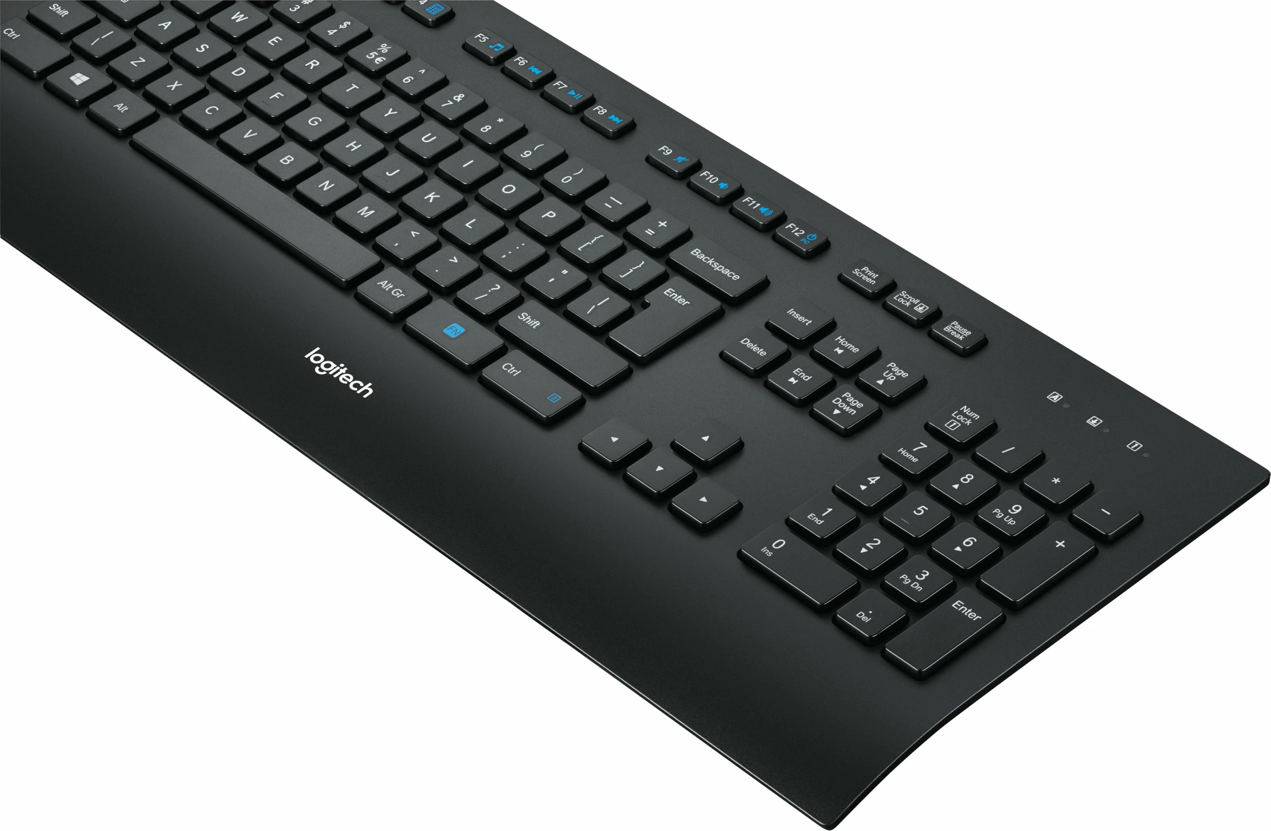 Tastierë Logitech K280e për Biznes, Full-size (100%), Wired, USB, QWERTY, E zezë