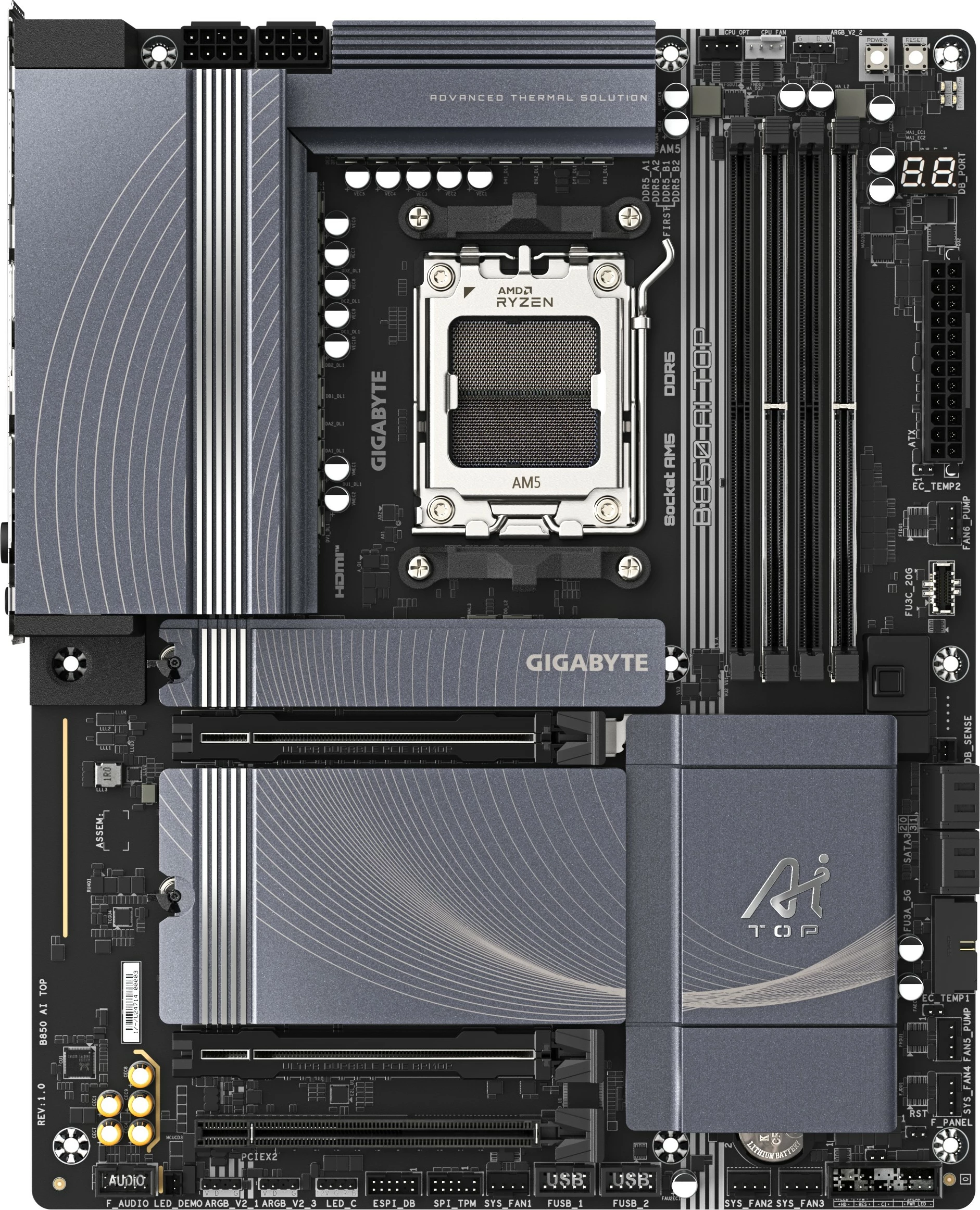 Pllakë amë Gigabyte B850 AI TOP, AM5