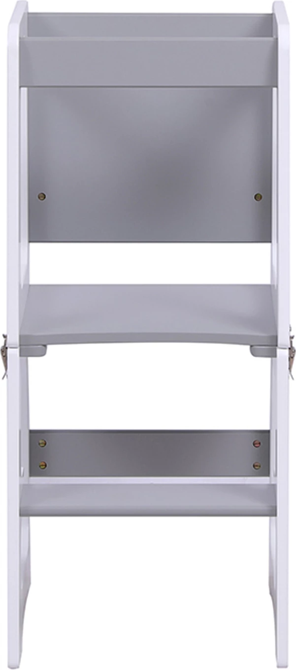 Kullë mësimi për fëmijë me tabelë, dru pishe, e bardhë/gri, RICKI FH18345.03, 37x40x84cm