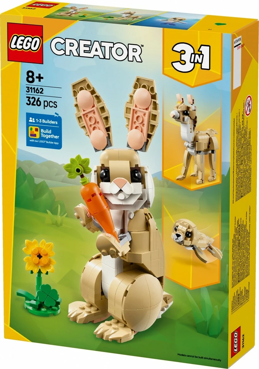 Set LEGO Creator 31162 Cute Bunny, 326 pjesë, plastikë