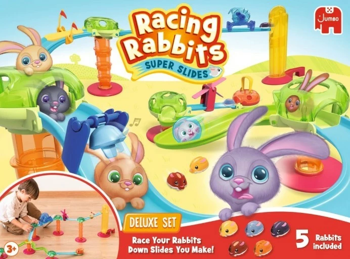 Set ndërtimi lodrash Tm Toys Deluxe Racing Rabbits, 5 lepuj, plastikë, shumëngjyrësh