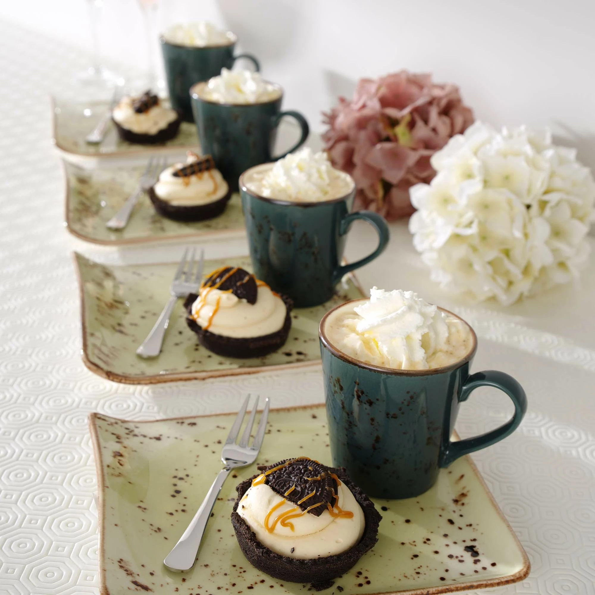 Pjatëz kafeje Fine Dine Arando 140 mm porcelan set 6 copë Gri