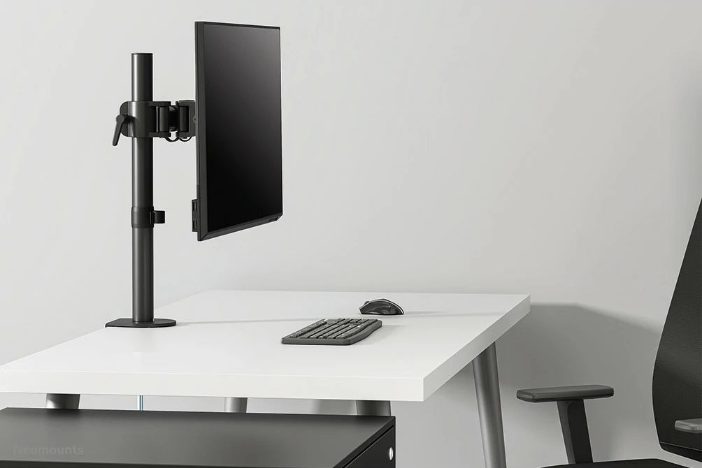 Krah monitori Neomounts NM-D135BLACK, për tavolinë, 10-27 inç, rregullim lartësie, ngjyrë e zezë