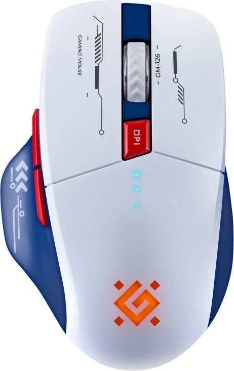 Maus Defender GM-126 TISA RF+BT Optik 1600dpi 6P, Bardhë