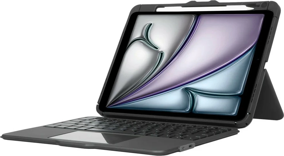 Mbështjellës me tastierë Targus Versavu THZ967DE, Bluetooth, për iPad Air, gjermanisht, e zezë