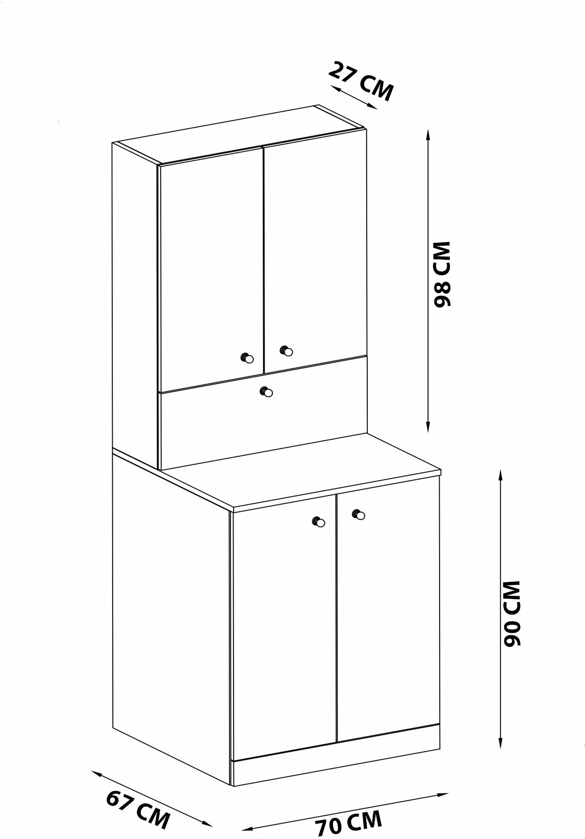 Dollap për lavatriqe, ngjyrë lisi, Palmira