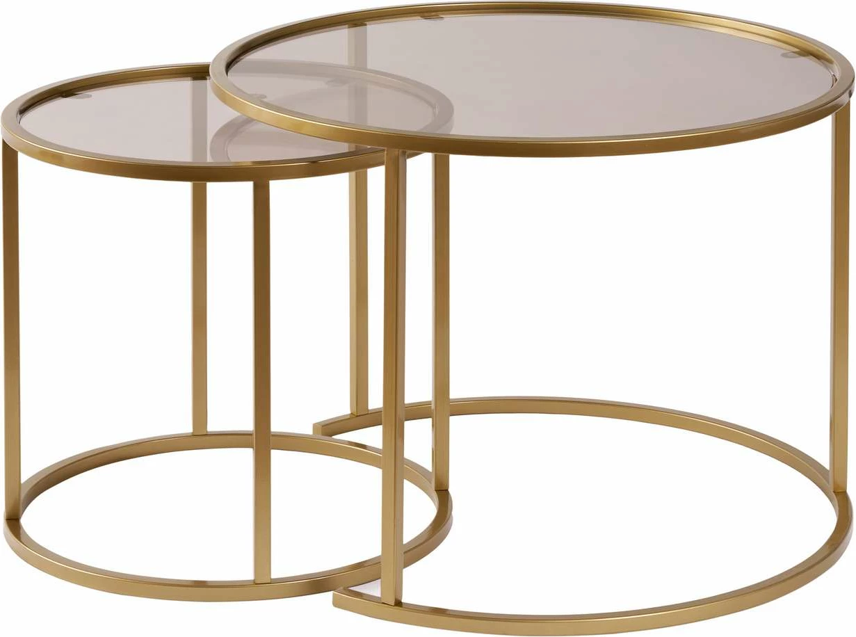 Set tavolinash kafeje Nordure, Aurum - 60, 42 - ngjyrë ari, bronzi