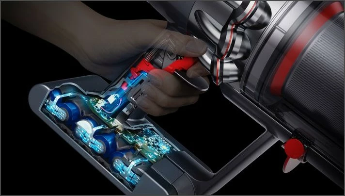 Fshesë me korrent pa kabllo Dyson V11 Fluffy, nickel/kuqe