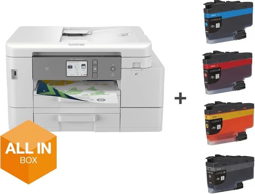 Printer multifunksional Brother MFC-J4540DWXL, Inkjet, Printim ngjyrë, 4800 x 1200 DPI, A4, Printim direkt, Bardhë