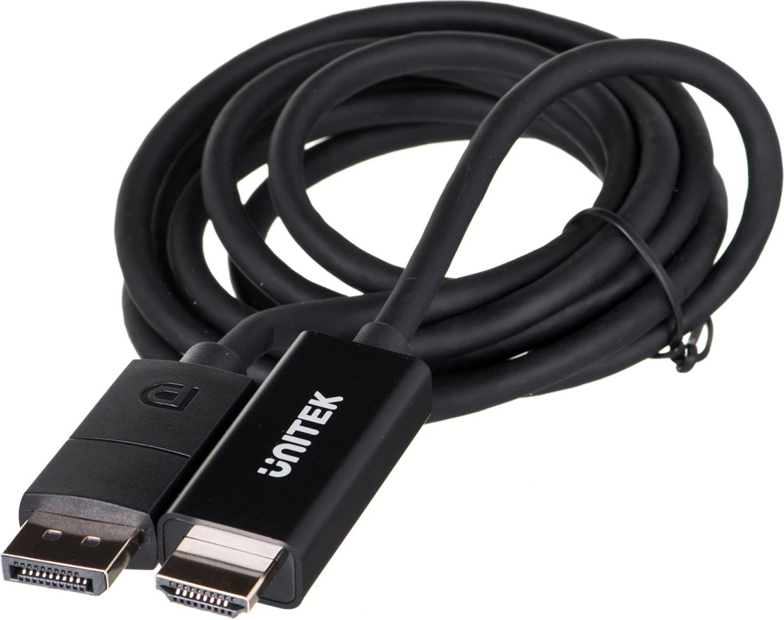 Përshtatës kabllor Unitek, HDMI-1.2, DP, 60 Hz,1.9 m, i zi