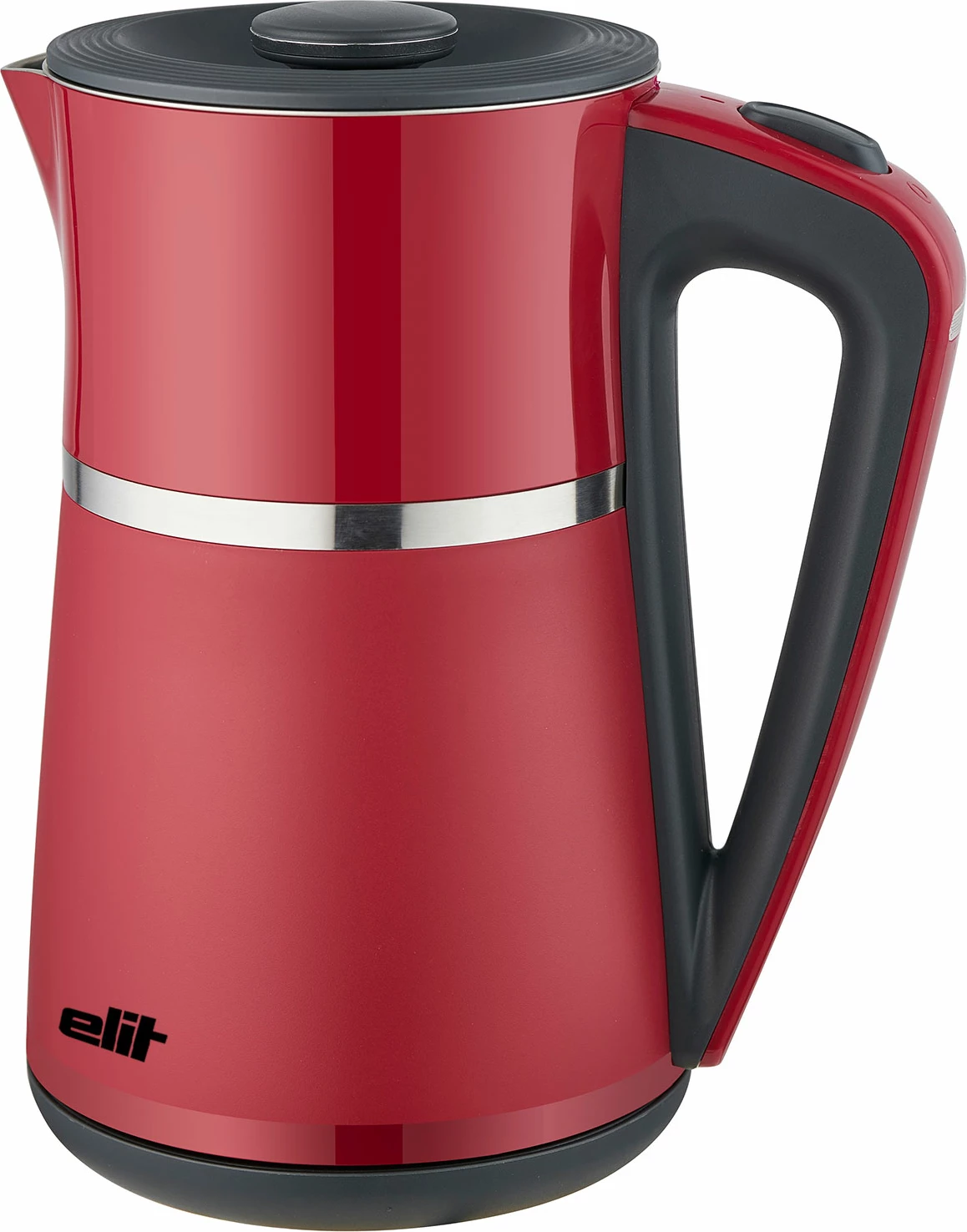 Çajnik elektrik Elit Elegance 1.7R 1.7L 2200W, mur i dyfishtë, e kuqe