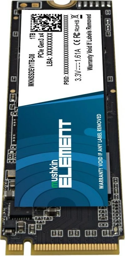 SSD Mushkin Element 1TB NVMe PCIe3.0, M.2