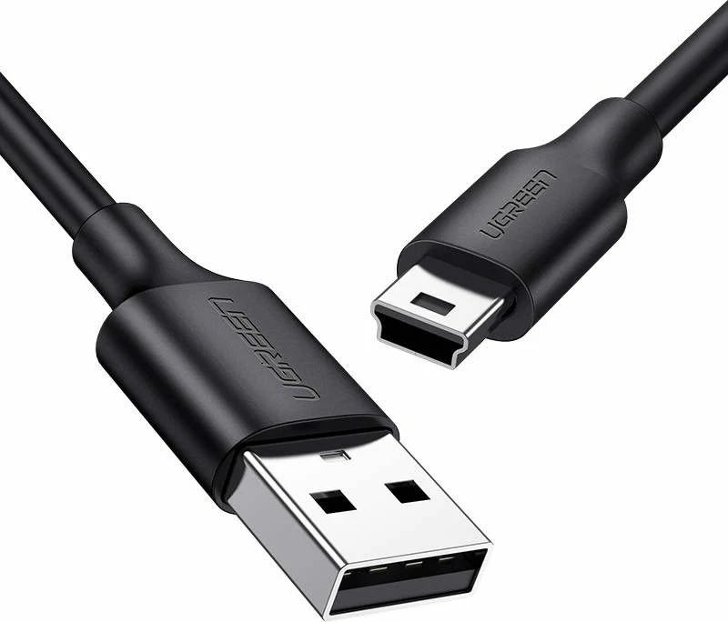 Kabllo USB-A në miniUSB Ugreen US132 0.5 m USB 2.0, e zezë