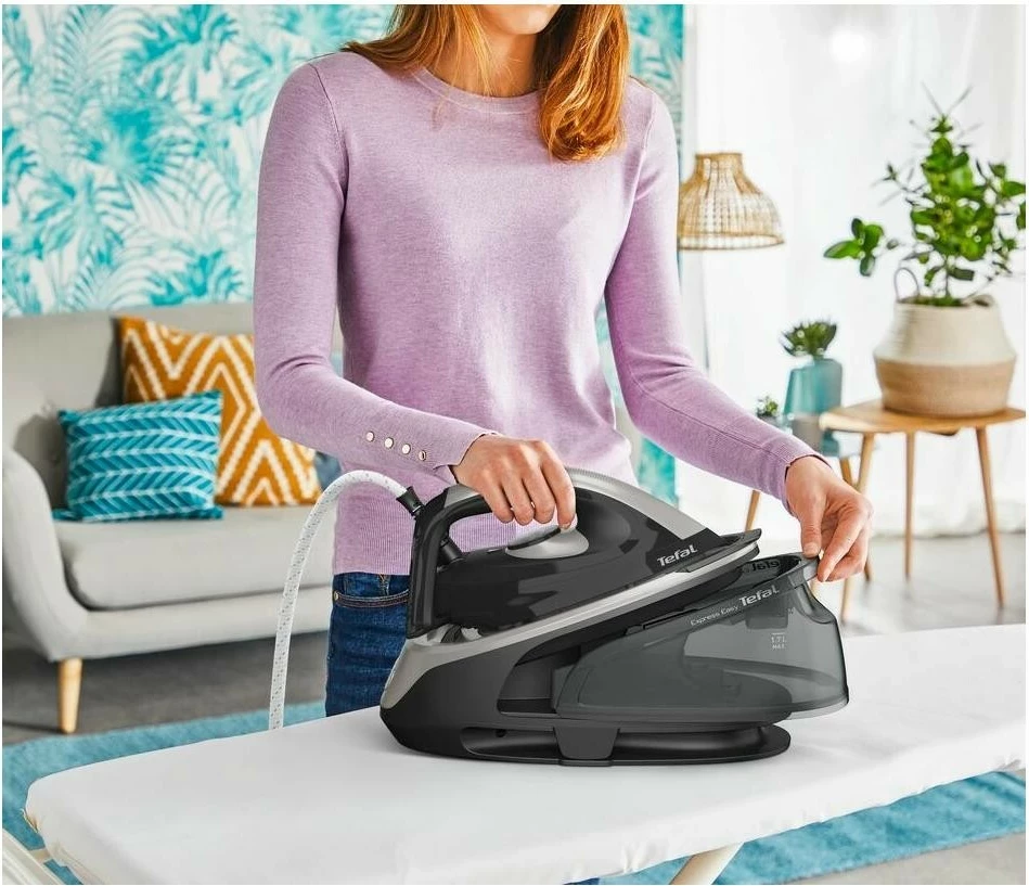 Hekur me avull Tefal Express Easy SV6140, 2400W, rezervuar 1.7L, i zi