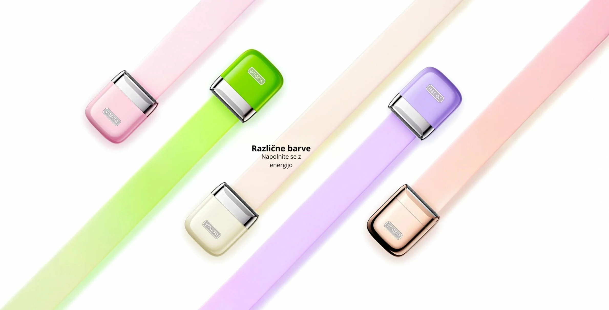 Makinë rroje elektrike për femra Yoose NANO, IPX7, USB-C, gjelbër, set 5 copë