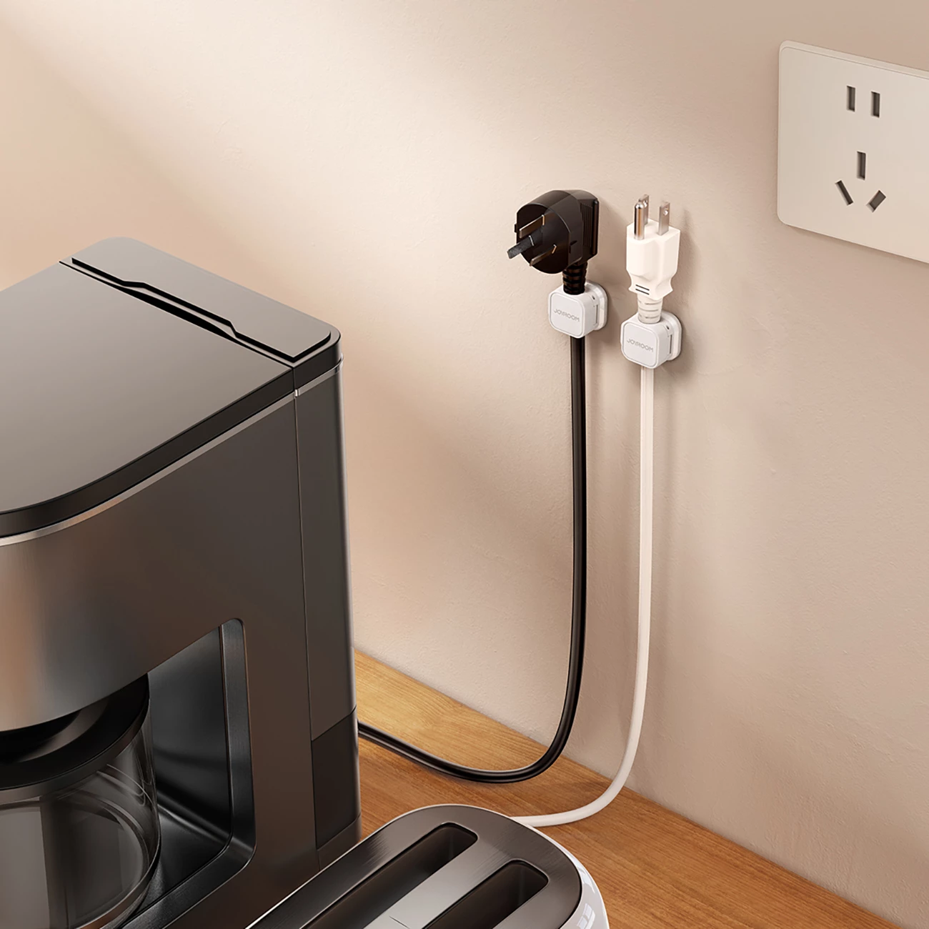 Organizues magnetik për kabllo Joyroom JR-ZS368, 6 copë, Bardhë