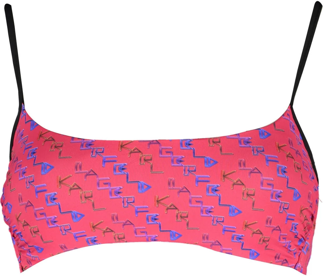 Bikine KARL LAGERFELD bandeau femra, kuqe