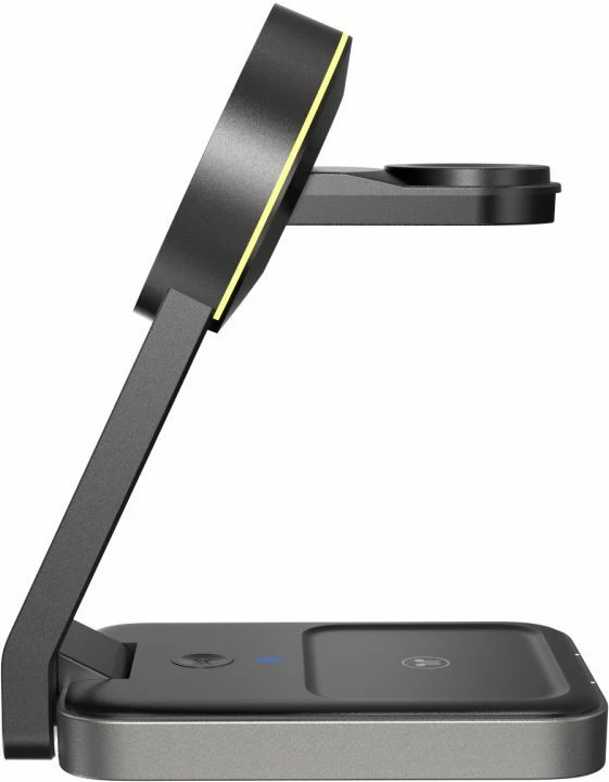 Karikues induktiv 3-në-1 Tech-Protect QI15W-A28 me MagSafe, për smartphone, Apple Watch dhe AirPods, i zi