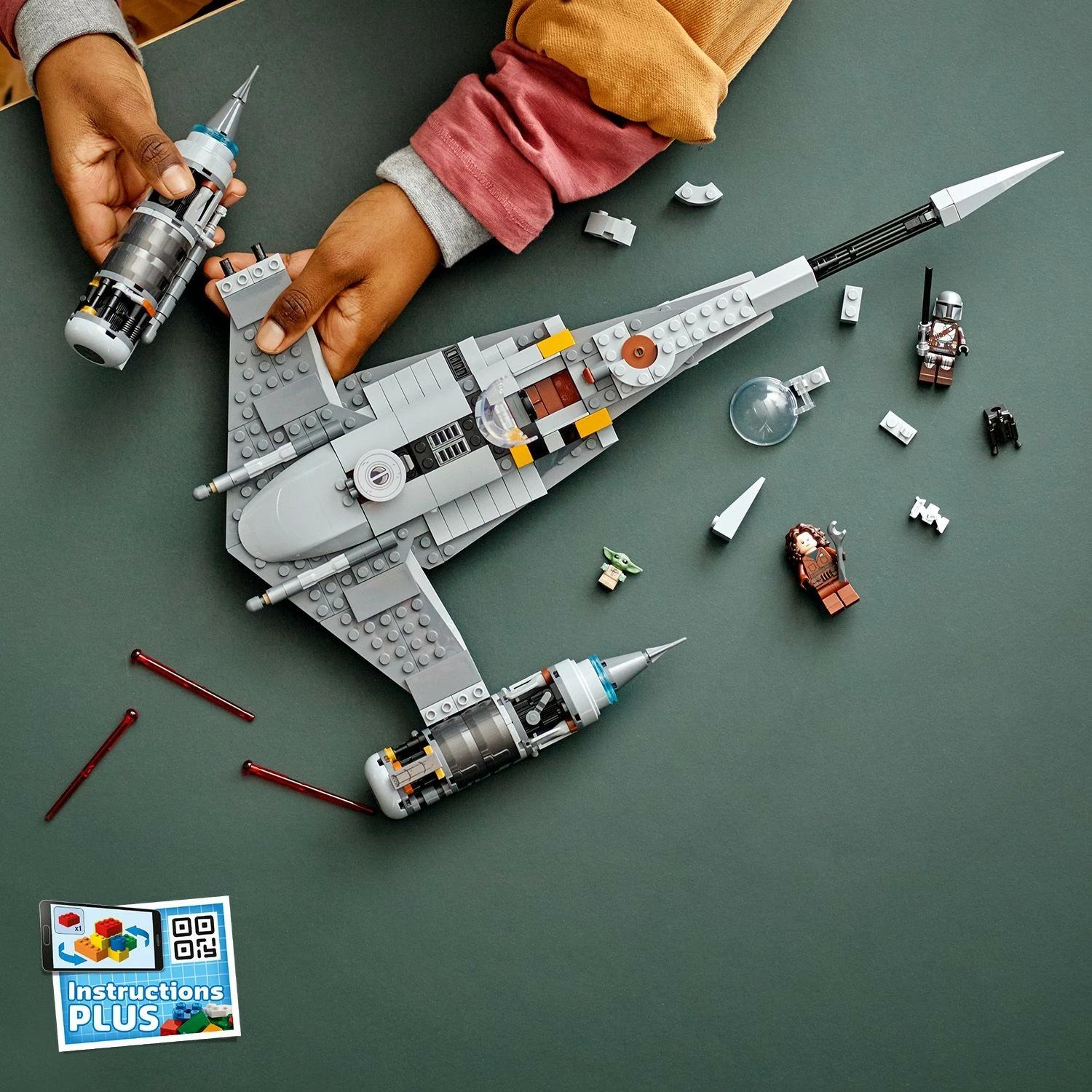 Set ndërtimi LEGO Star Wars The Mandalorian’s N-1 Starfighter, 412 pjesë, plastikë, shumëngjyrësh