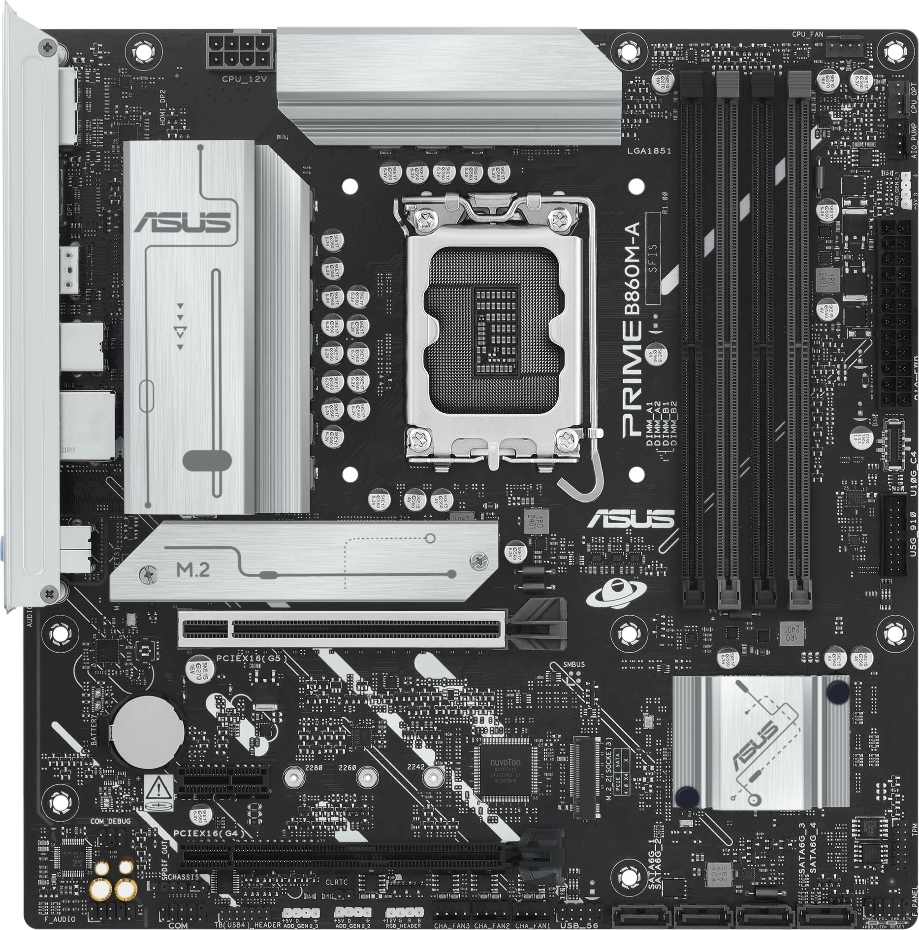 Pllakë amë ASUS PRIME B860M-A-CSM, LGA1851, micro ATX