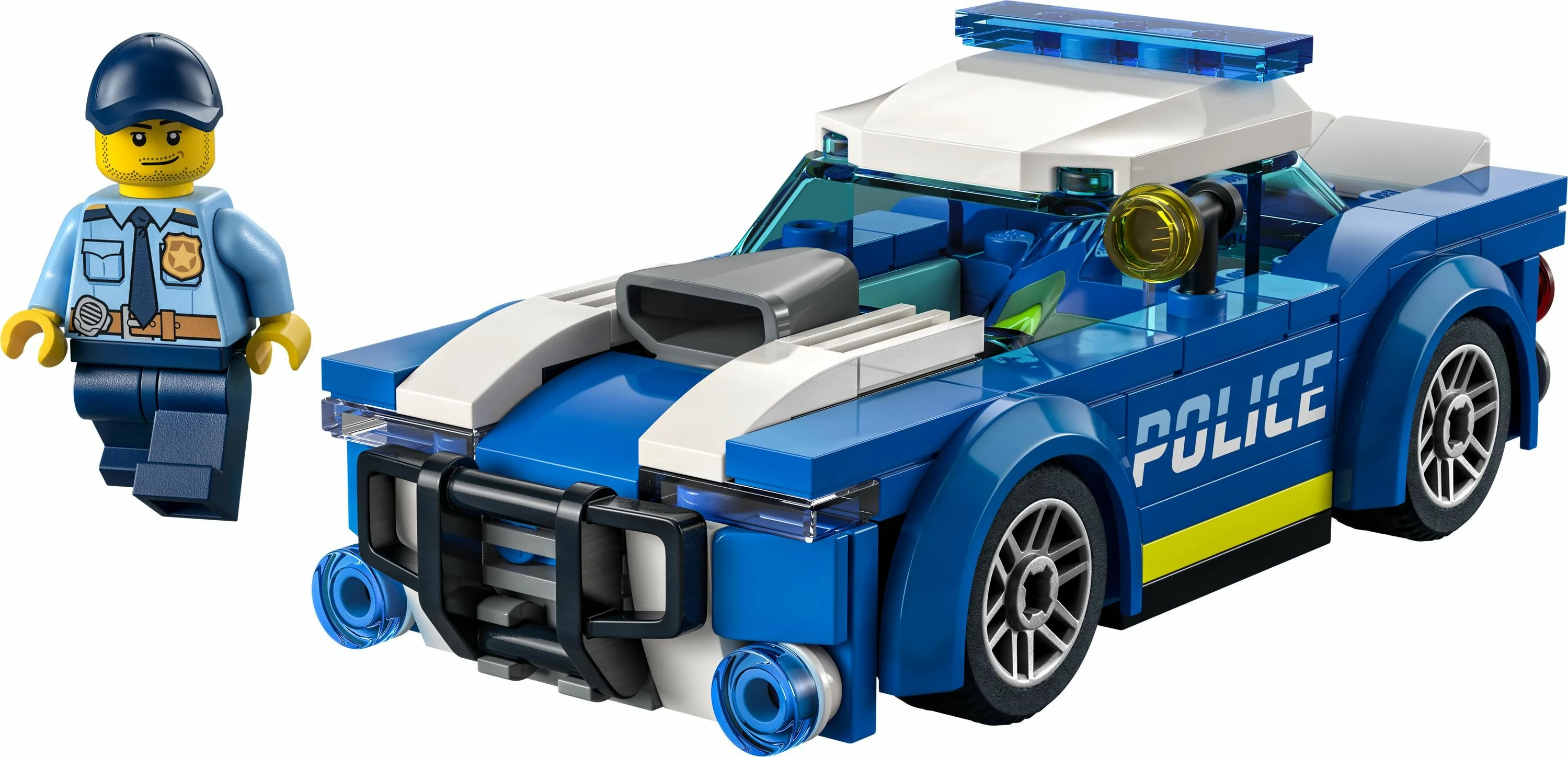 Set LEGO City Police Car 60312, 94 pjesë, 5+, blu/bardhë
