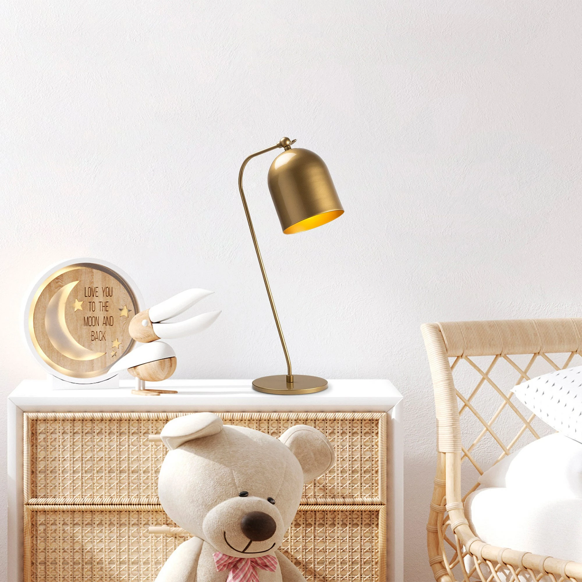 Llambë tavoline Opviq, Sanika - 12281-US, ngjyrë ari