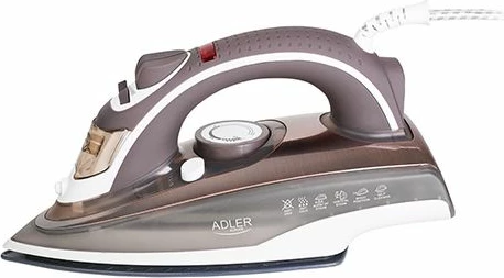 Hekur me avull Adler AD5030 2000W, shollë qeramike, rezervuar 280 ml, gri/rozë ari
