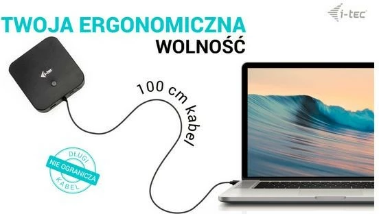 Kasë dokimi i-tec C31TRI4KDPDPRO100 me karikues universal 100W, e zezë