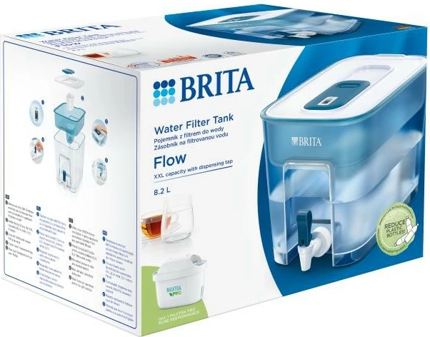 Dispenzer uji me filtër Brita Flow, 8.2L, MAXTRA PRO Pure Performance, Blu