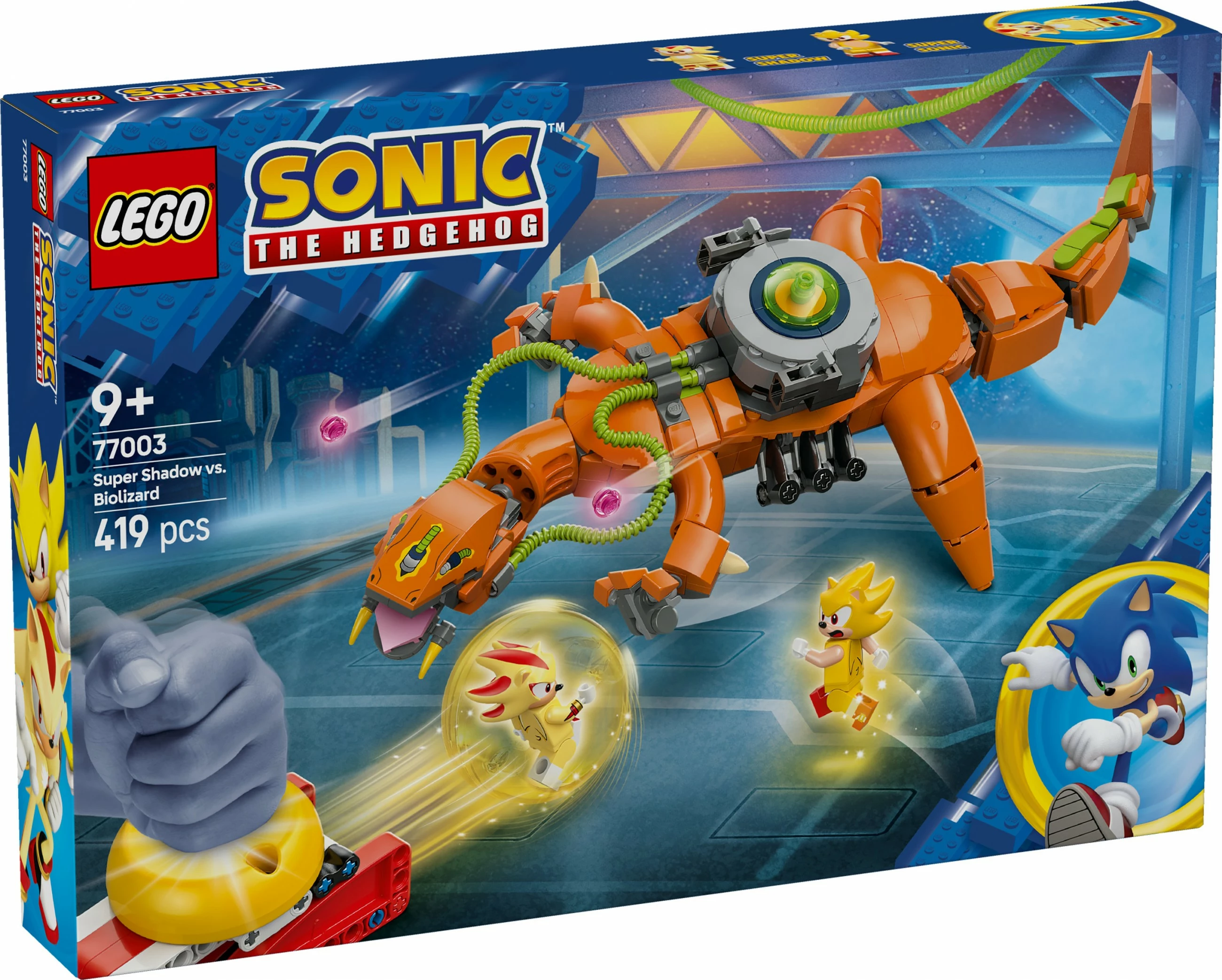 Set ndërtimi LEGO Sonic the Hedgehog 77003 Super Shadow vs. Biolizard, 419 pjesë, multikolor