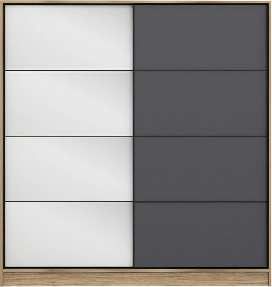 Dollap garderobe Hanah Home, Kale, dore dhe antracit, 180x210x52cm