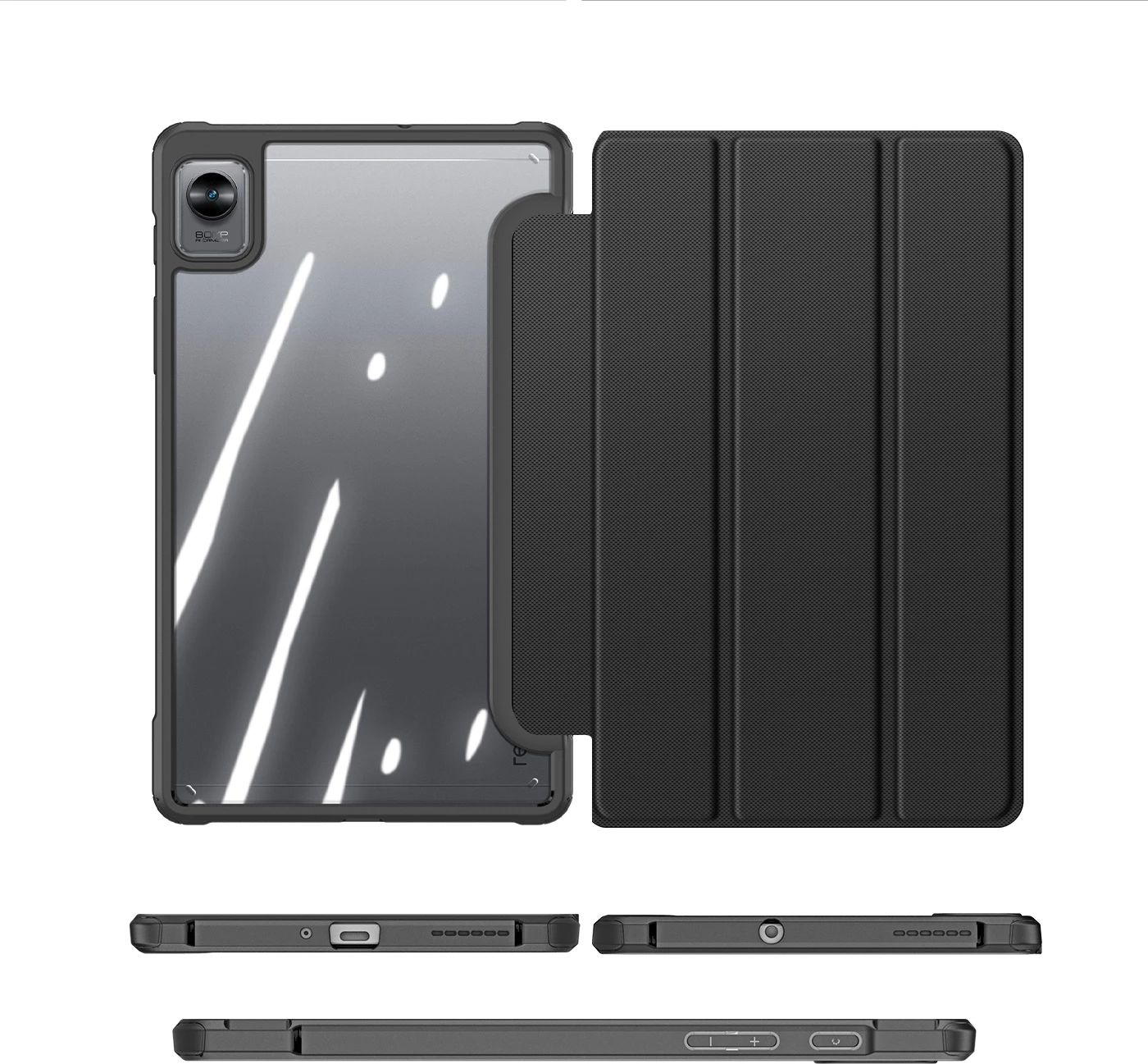 Mbështjellës Dux Ducis Toby Flip për Realme Pad Mini 8.7", i zi