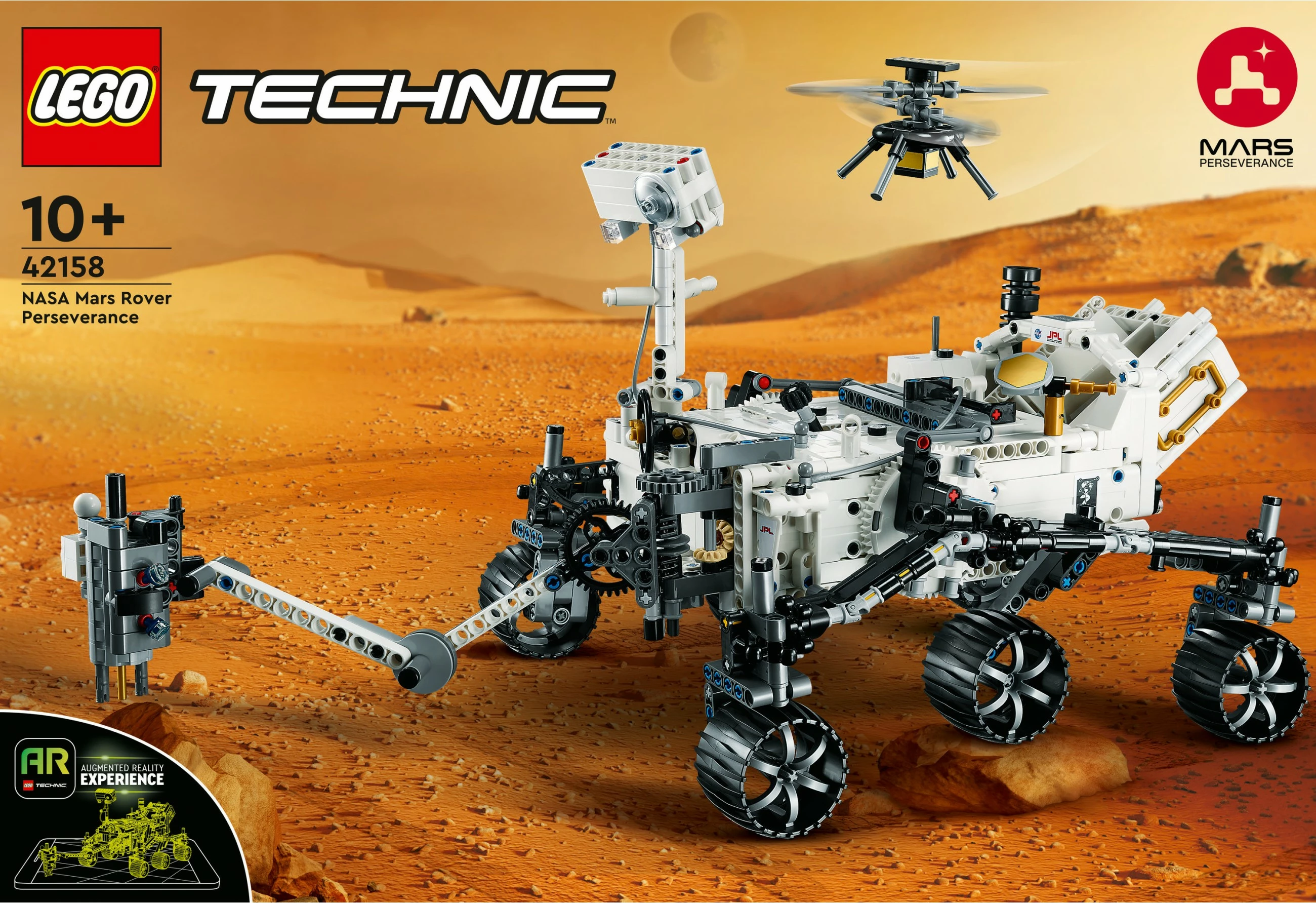 Set ndërtimi LEGO Technic NASA Mars Rover Perseverance 42158, 1132 pjesë, multikolor